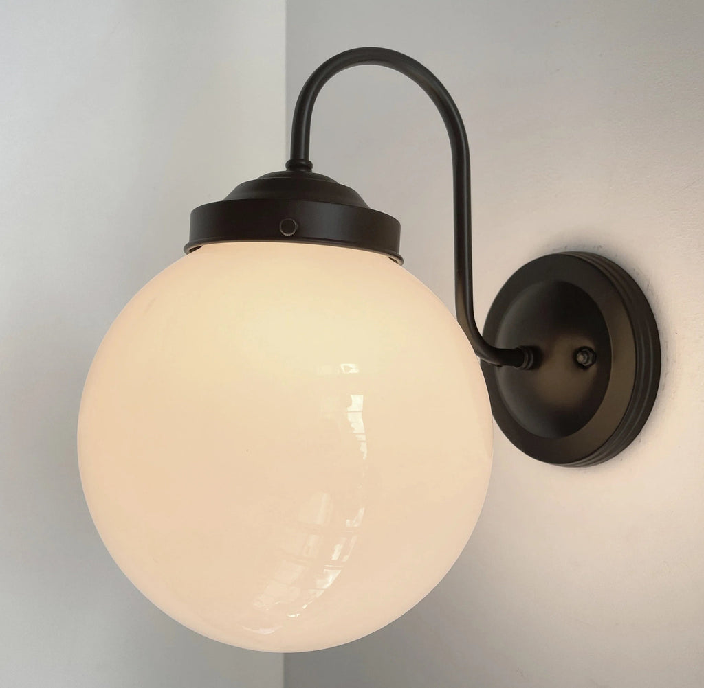 Large Modern Globe Wall Sconce | 8"W