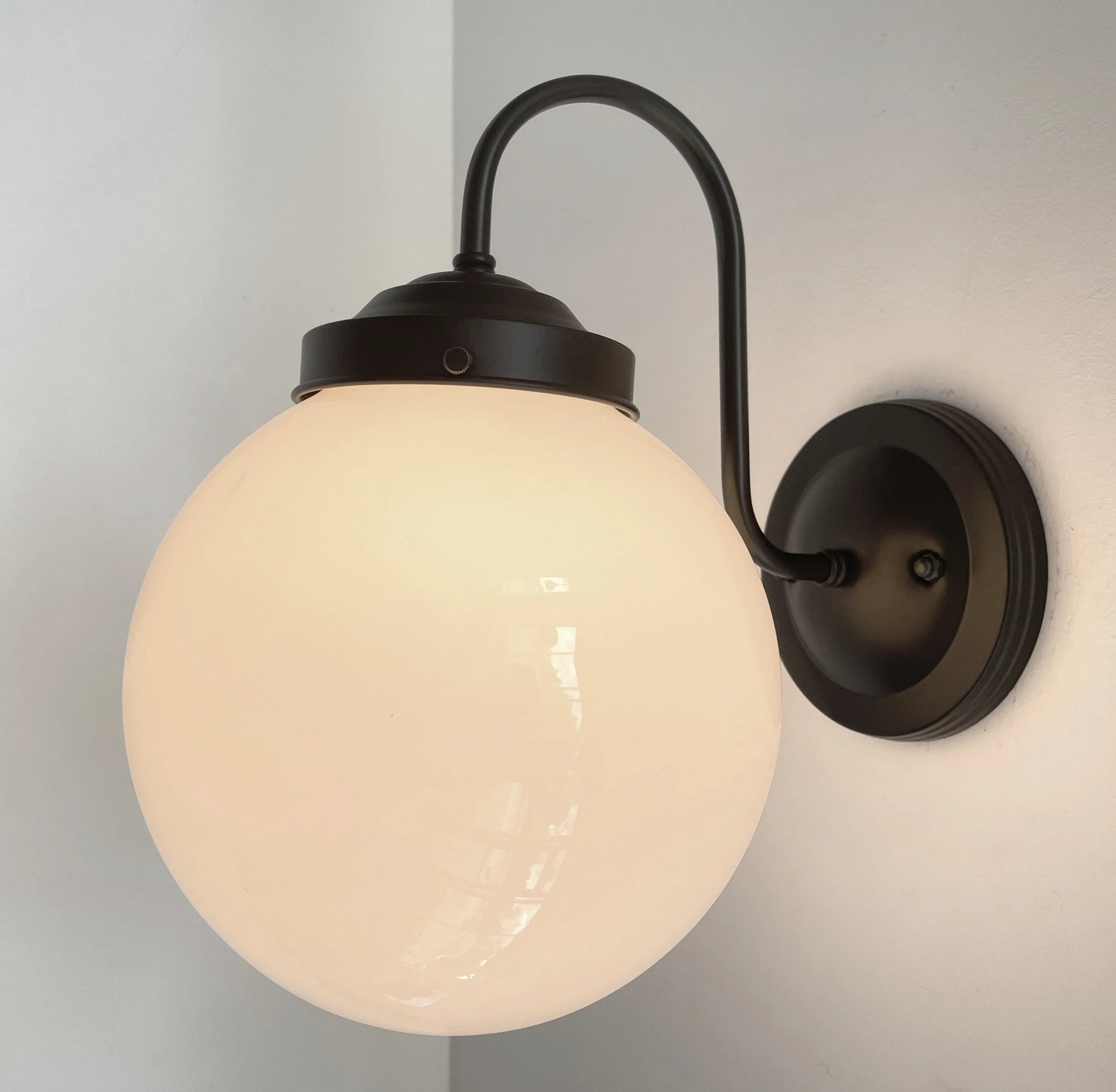 Large Modern Globe Wall Sconce | 8"W