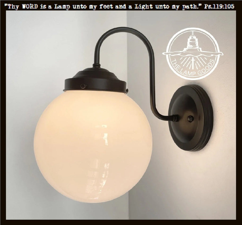 Large Modern Globe Wall Sconce | 8"W