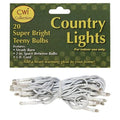 Teeny  Lights White Cord 20ct (Pack of 4)