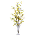 Forstyhia w/Vase Silk Flower Arrangement
