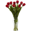 24" Tulips w/Vase