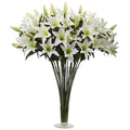 Lily Arrangement with Flared Vase