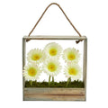 Gerber Daisy Garden Artificial Arrangement in Hanging Frame