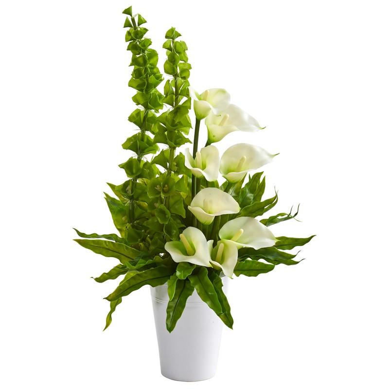 23" Calla Lily and Bell of Ireland Artificial Arrangement