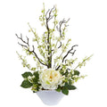 Rose & Cherry Blossom Artificial Arrangement