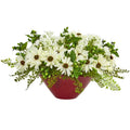 Daisy Artificial Arrangement in White Vase