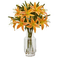 Lilly Artificial Arrangement in Glass Vase