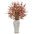 37" Cherry Blossom Artificial Arrangement in Decorative Vase