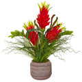 Dragon Fruit, Zamioculcas and Grass Artificial Arrangement