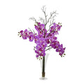 38" Elegant Phalaenopsis Orchid Artificial Arrangement in Flared Vase