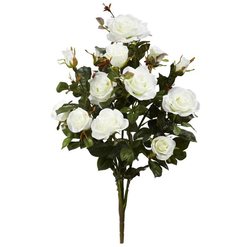 28" Garden Rose Artificial Plant (Set of 2)