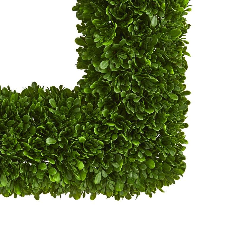 17" Tea Leaf Square Wreath UV Resistant (Indoor / Outdoor)