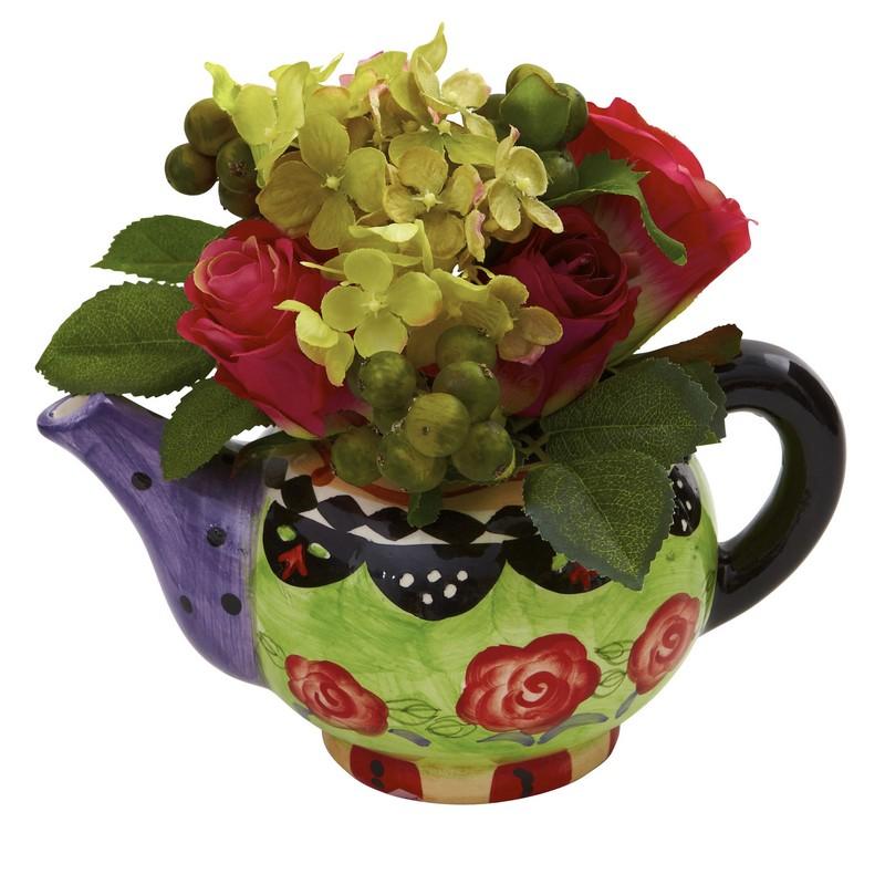 Rose & Hydrangea w/Decorative Vase