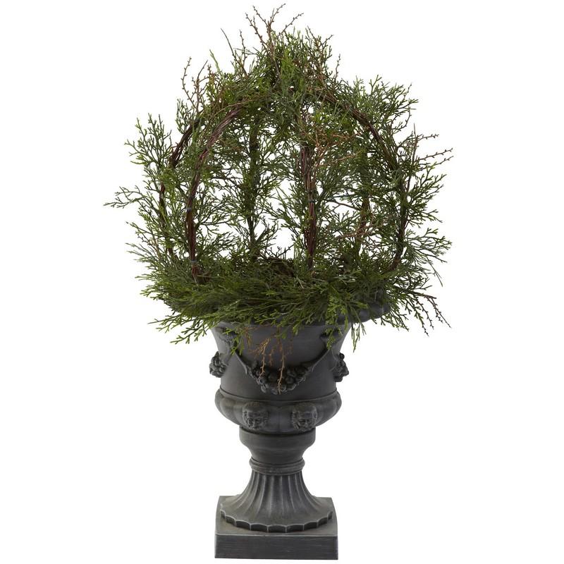 30" Pond Cypress Topiary w/Urn (Indoor/OutDoor)