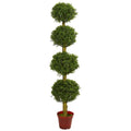 6' Four Tier Boxwood Artificial Topiary Tree UV Resistant (Indoor/Outdoor)