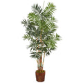 5.5'Bamboo Artificial Palm Tree in Decorative Wood Planter