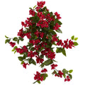 28" Bougainvillea Hanging Bush Artificial Plant (Set of 2) UV Resistant (Indoor/Outdoor)