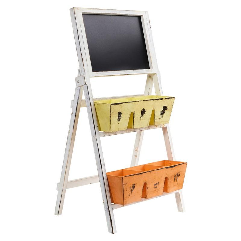 31" Farmhouse Multipurpose Bin and Chalkboard Stand