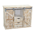 38" Double Barn Door Console