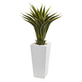 Agave Artificial Plant in White Planter