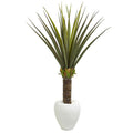 Agave Artificial Plant in White Planter