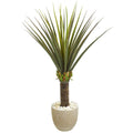 Agave Artificial Plant in Sandstone Planter