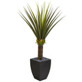 Agave Artificial Plant in Black Planter