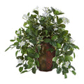 Stephanotis and Ivy Artificial Plant in Decorative Planter