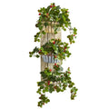 39" Strawberry Artificial Plant in Three-Tiered Wall Decor Planter