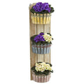39" African Violet Artificial Plant in Three-Tiered Wall Decor Planter
