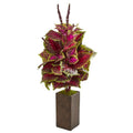 32" Coleus Artificial Plant in Brown Vase