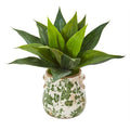 14" Agave Succulent Artificial Plant in Decorative Vase