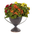 13" Kalanchoe Artificial Plant in Decorative Goblet