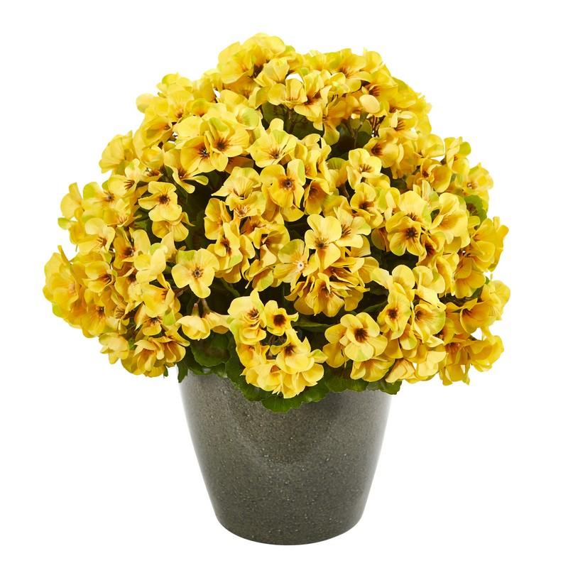 17" Geranium Artificial Plant UV Resistant (Indoor/Outdoor)