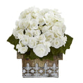 10" Begonia Artificial Plant in Hanging Floral Design House Planter