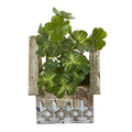 11" Clover Artificial Plant in Hanging Floral Design House Planter