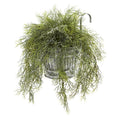 10" Tillandsia Moss Artificial Plant in Vintage Hanging Metal Pail