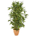 4.5'Bamboo Artificial Tree in Terra Cotta Planter (Real Touch) UV Resistant (Indoor/Outdoor)