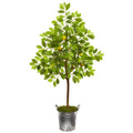 54" Lemon Artificial Tree in Vintage Metal Bucket
