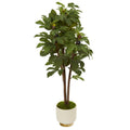 47" Fig Artificial Tree in White Bowl
