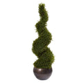 49" Rosemary Spiral Topiary Artificial Tree in Bowl (Indoor/Outdoor)