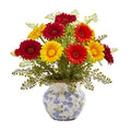 Gerber Daisy and Maiden Hair Artificial Arrangement in Vase