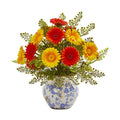 Gerber Daisy and Maiden Hair Artificial Arrangement in Vase