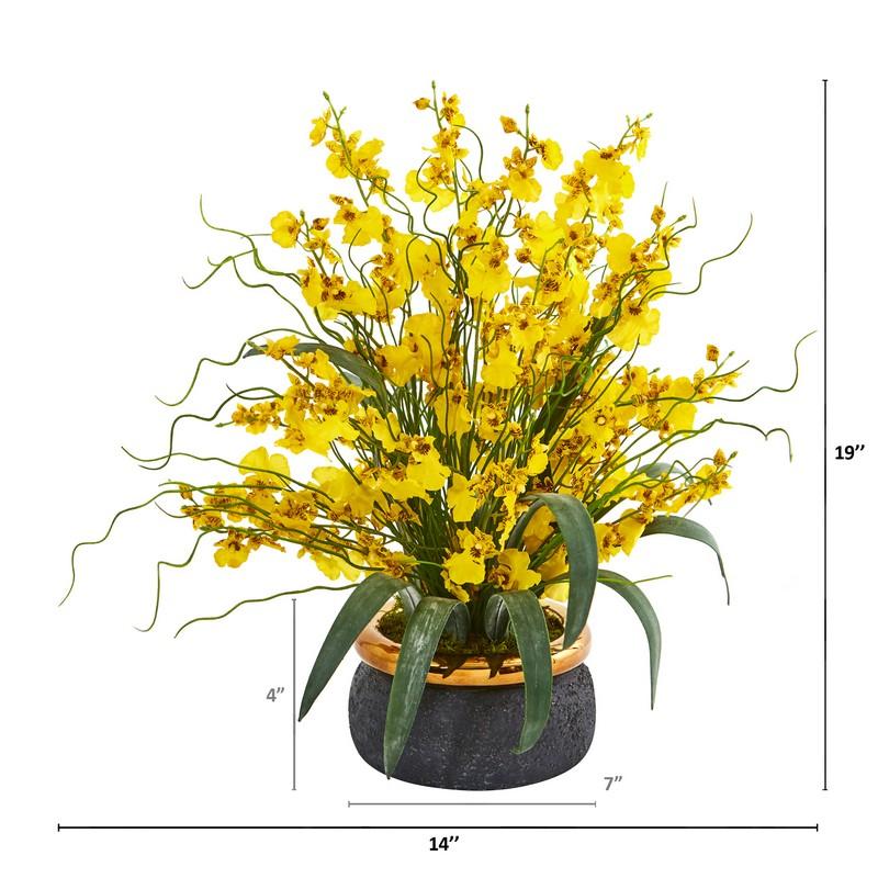 19" Dancing Lady Artificial Arrangement in Vase