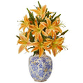 Lily Artificial Arrangement in Decorative Vase