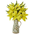 Lily Artificial Arrangement in Floral Pitcher