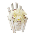 Cymbidium Orchid Artificial Arrangement in Chair Planter