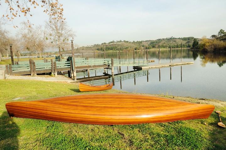 Wooden Canoe with Ribs 16