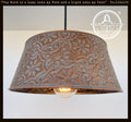 Ornate Copper Pendant 1-Light | 12" | Farmhouse Kitchen & Dining